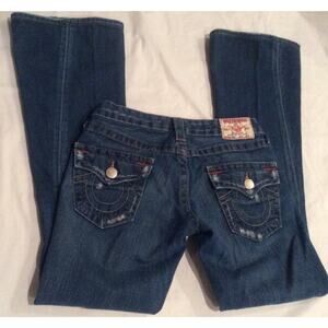 Women's Bobby Super T True Religion jeans 26 Twisted/ Factory Distressed